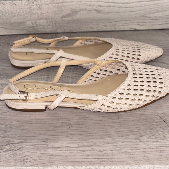 Jessica Simpson Cream Woven Sandals - Picture 4 of 7
